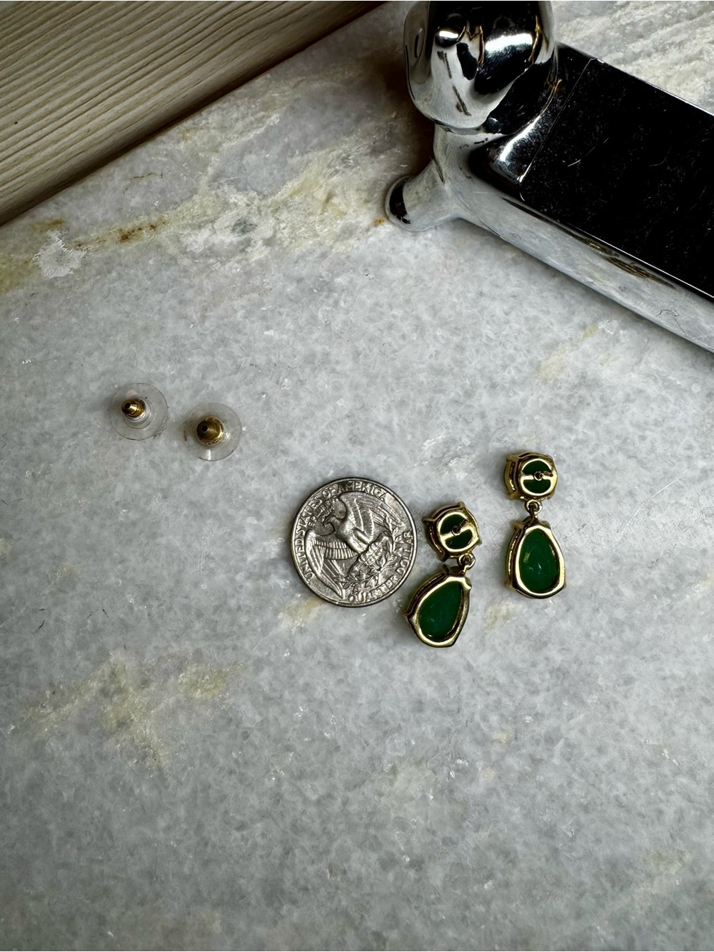 Kate Spqde “Plaza Athénée” Teardrop Earrings with Gold Accents - Picture 6 of 7